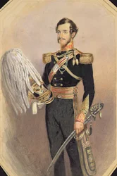 Portret van een Officier in Volledig Militaire Uniform, 1840